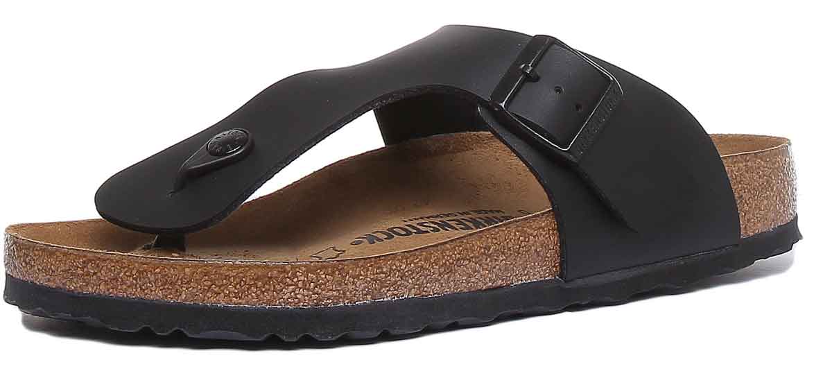 Birkenstock Ramses Men’s Black Birko-Flor Toe-Post Sandals