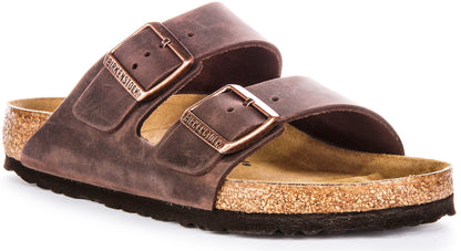 Birkenstock Arizona Women’s Brown Genuine Leather Two-Strap Sandals