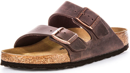 Birkenstock Arizona Women’s Brown Genuine Leather Two-Strap Sandals